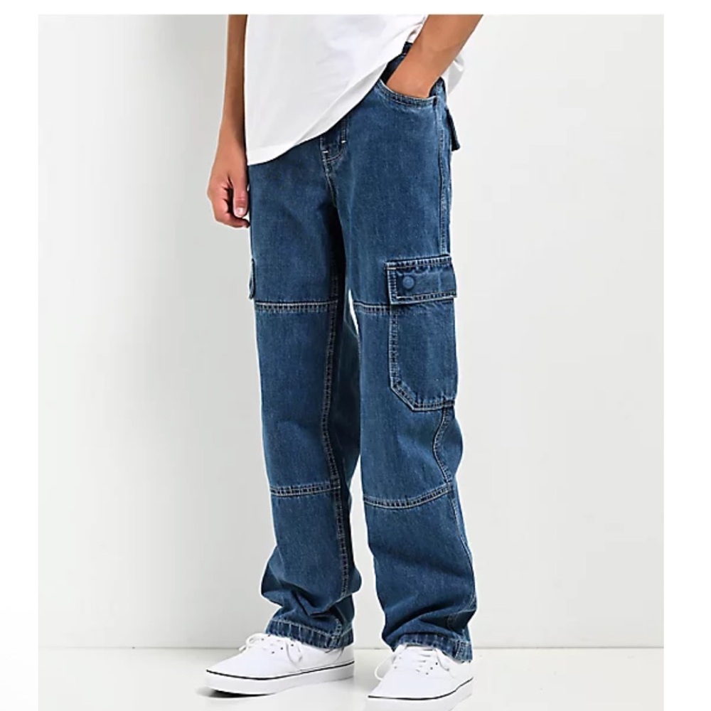 Empyre Light Blue Denim Cargo Pants